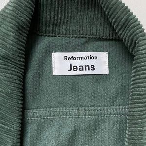 Reformation corduroy jumpsuit